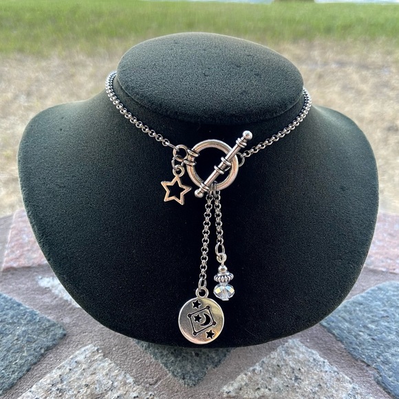 ♎️ LIBRA zodiac sign constellation necklace + matching earrings set - Picture 10 of 15